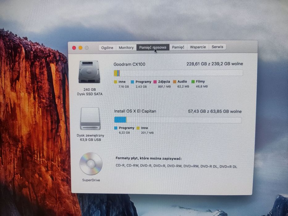 Apple Mac Pro 3.1 32GB; 2xQuad-Core Xeon=8rdzeni 2.8GHz GTX680, SSD