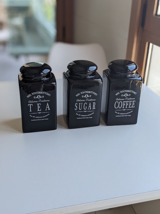 Potes de cozinha em cerâmica (conjunto com 5)