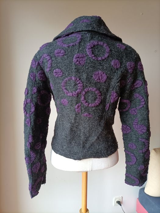 Casaco de lã e poliester