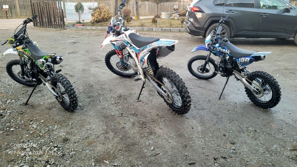 Nowe markowe crossy Barton 125cc 250cc z lampą raty rozrusznik kola 17