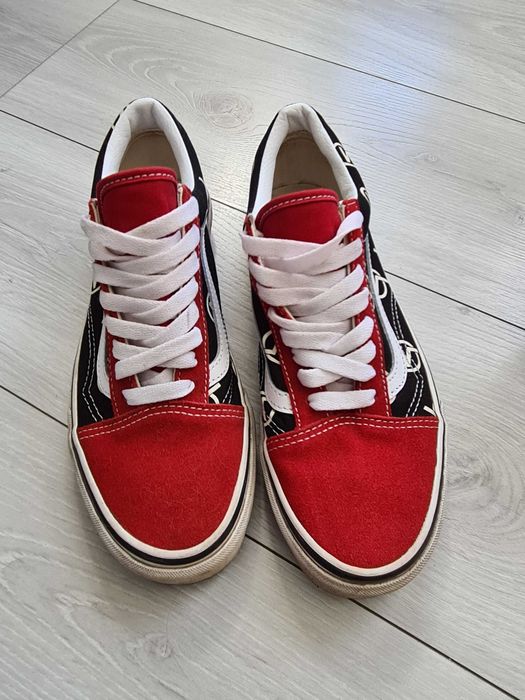 Buty Vans Old Skool Circle V Czarne Czerwone r.39