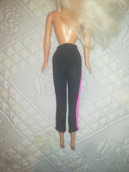 Calças/Leggins para Boneca - Preto e Rosa