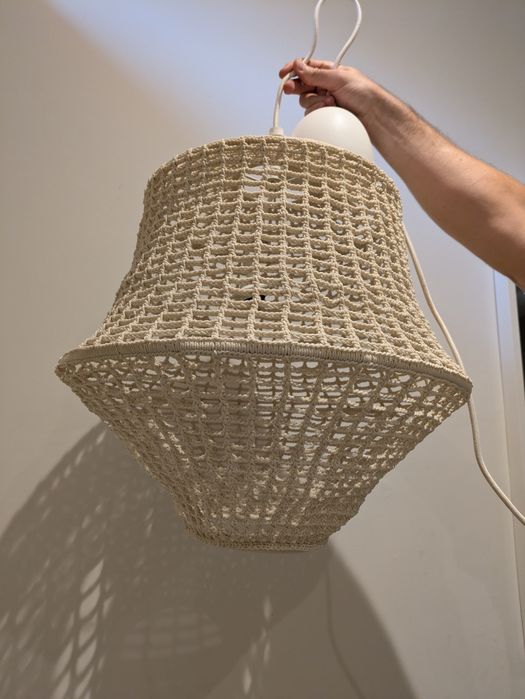 Candeeiro de teto IKEA macramé