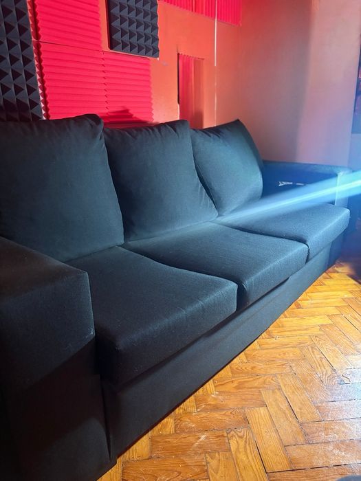 Sofa de sala preto COMO NOVO
