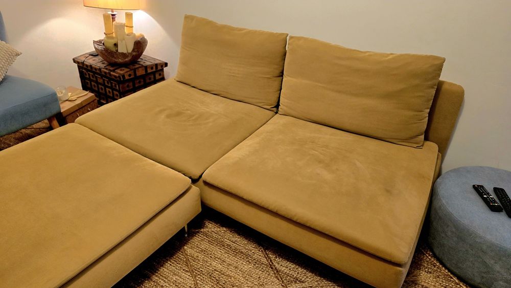 Sofá SODERHAMN IKEA-Sofá 3 lugares + Repousa pés