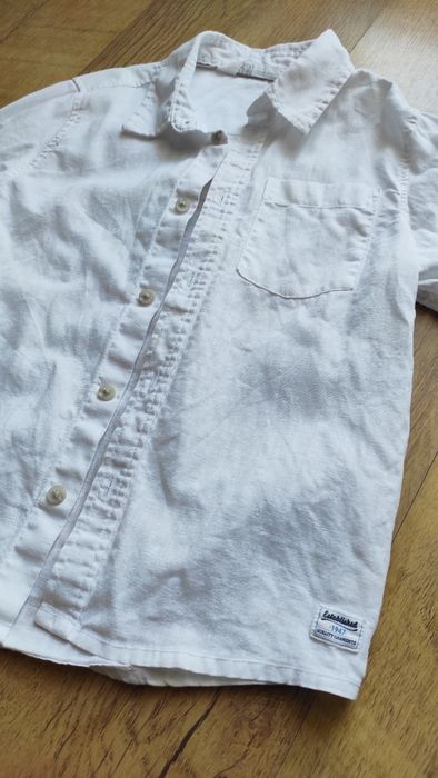 Koszula H&M rozm. 110  LEN/BAWEŁNA