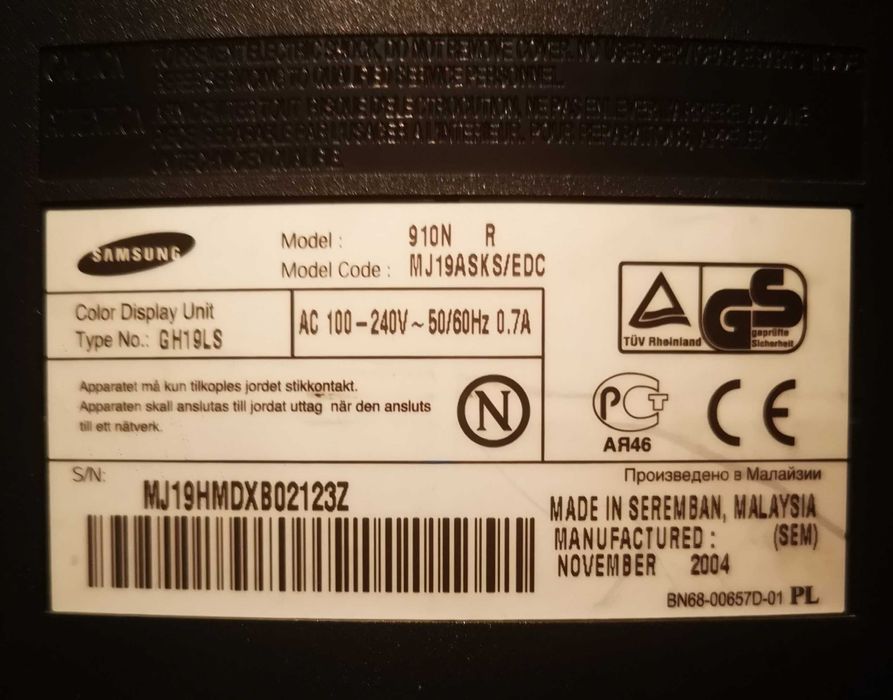 Monitor Samsung 910N444953786392913921