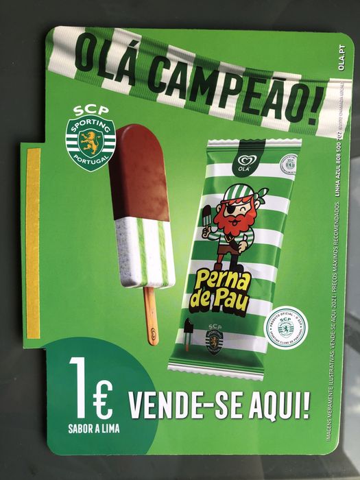 Destaque do gelado Olá - Perna de pau “Sporting Clube de Portugal”