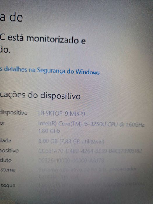 Asus X542, processador i5-8250, disco sata 1Tb, display 15.6"