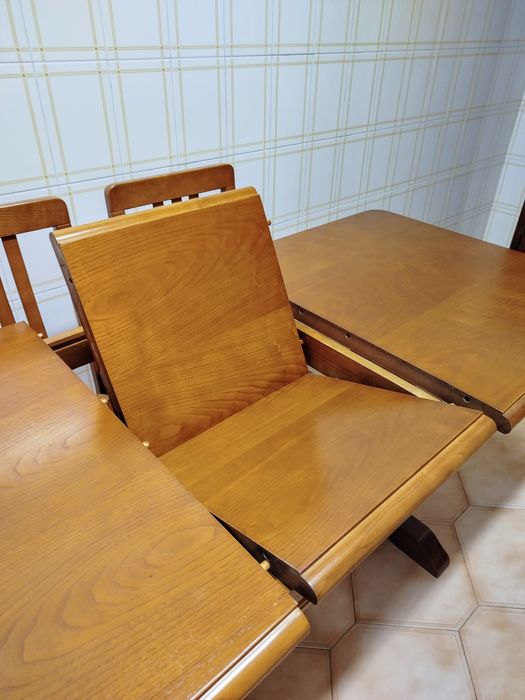 DINING TABLE | Extendable Solid Wood Table (with 6 chairs)64298017038595123