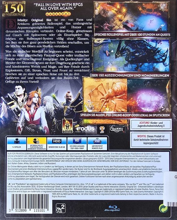 DIVINITY ORIGINAL SIN ENHANCED EDITION PL Playstation 4 Playstation 5 PS4 PS5 Sklep Multigames Kraków