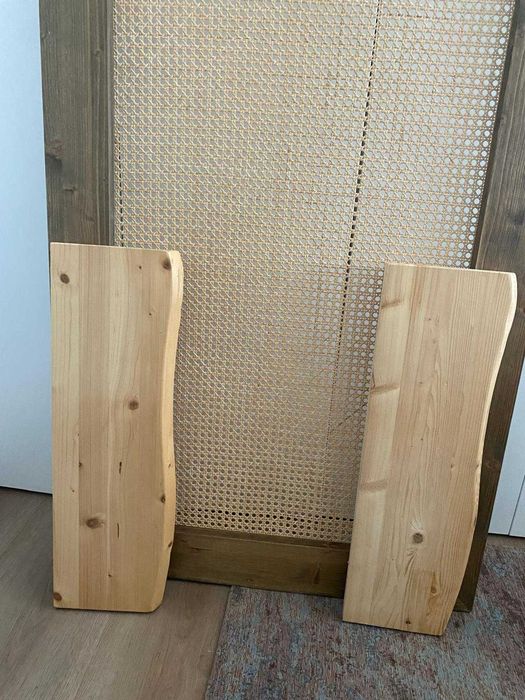 Cabeceira cama madeira e ratan