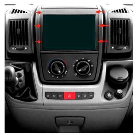 Suporte Moldura de Radio Citroen Fiat Peugeot 2 DIN