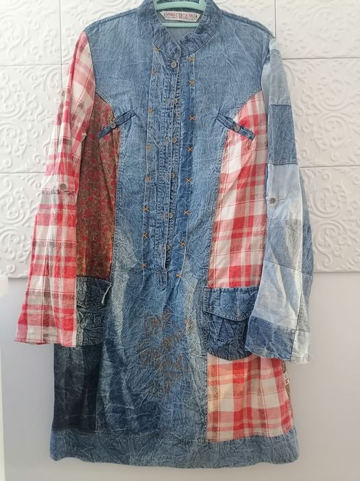 Szmizjerka  patchworkowa xl jeans