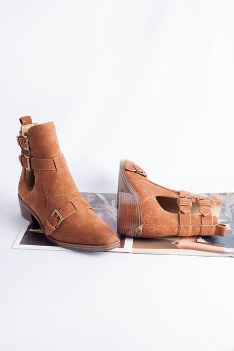 MICHAEL KORS оригинал. Ботинки сапоги кожа замша рыжие коричневые хаки