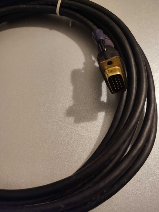 Cabo VGA Para PC Novo com 5 metros conectores dourados
