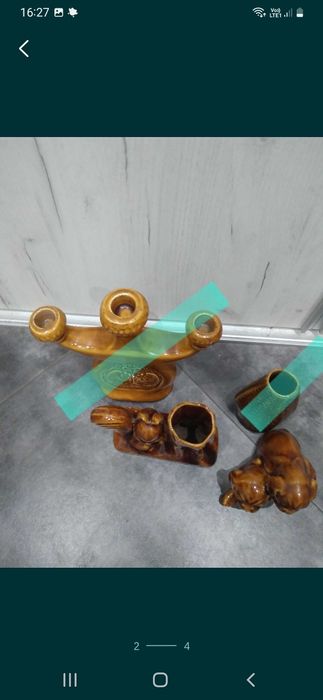 Ozdoby ceramiczne prl.