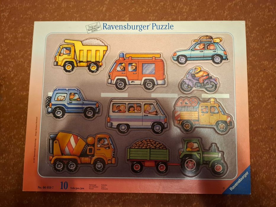 ravensburger puzzle pojazdy - 10 elementów