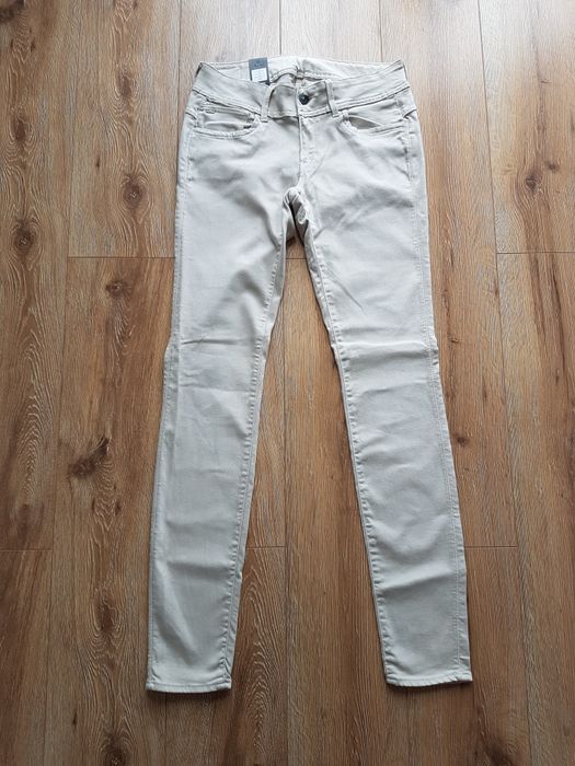 W31 L34 L G-Star Raw Lynn mid Skinny coj spodnie damskie beżowe jeansy