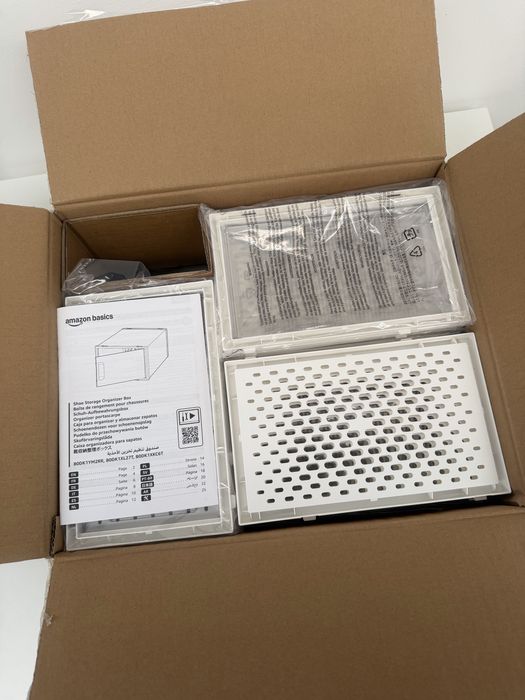 Składany organizer na buty 12szt. biały Amazon Basics do szafy zestaw