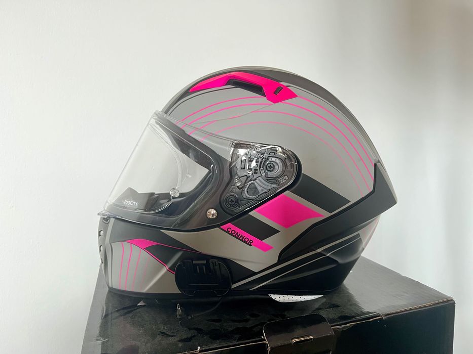 Kask Airoh Connor Achieve Pink Matt Rozm S 55-56 cm, interkom