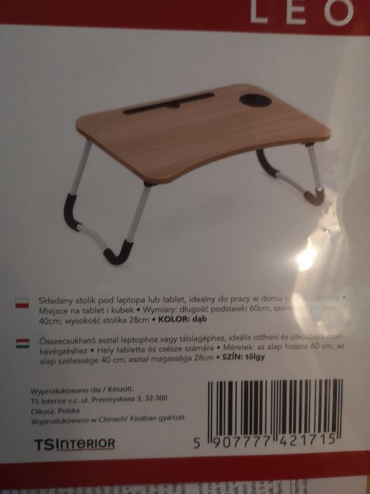 Stolik wędkarski, pod laptopa