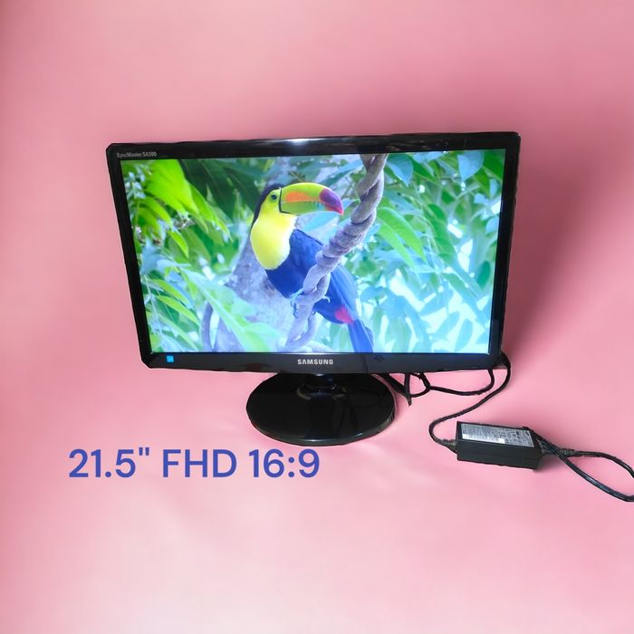 Монитор 21.5 Samsung FHD Black VGA кабель компьютер