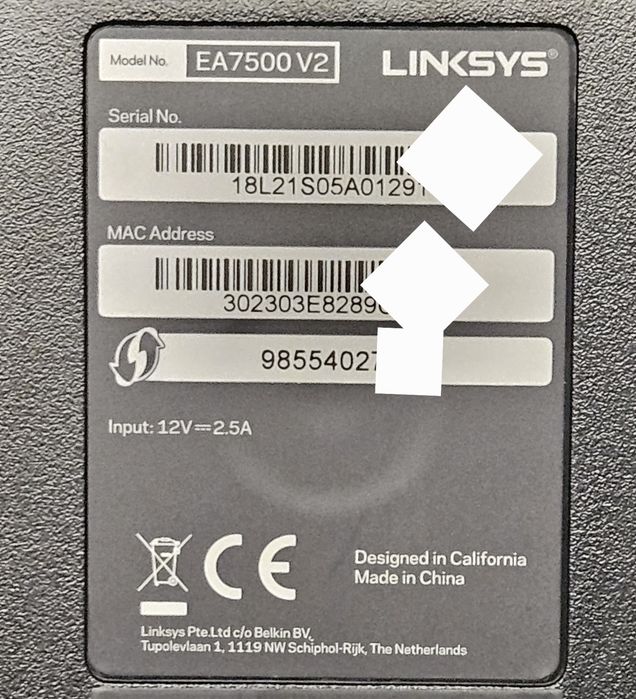 Router Linksys EA7500 (802.11a/b/g/n/ac 1900Mb/s) 2xUSB