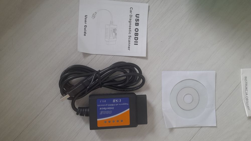 OBD2 kabel diagnostyczny interfejs ELM327 USB + PROGRAM