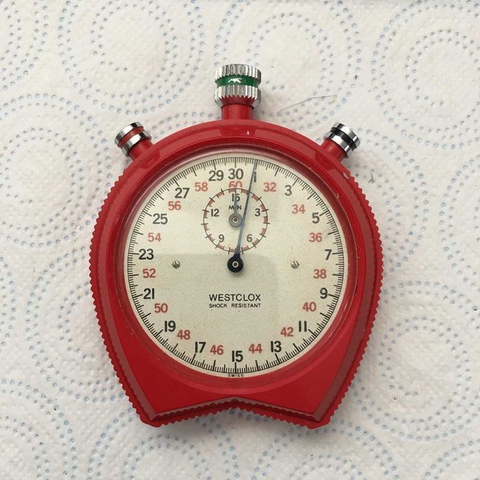 Stoper vintage WESTCLOX Shock Resistant Swiss do naprawy