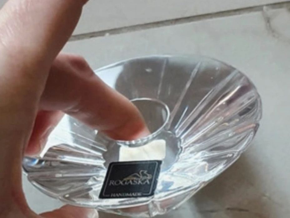 Swiecznik z krysztalu Rogaska Crystal