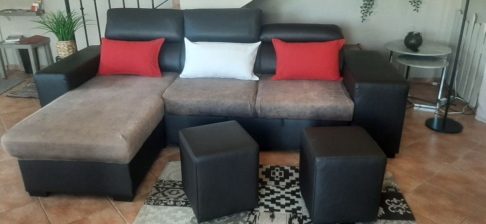 Sofá de 3 lugares, cama