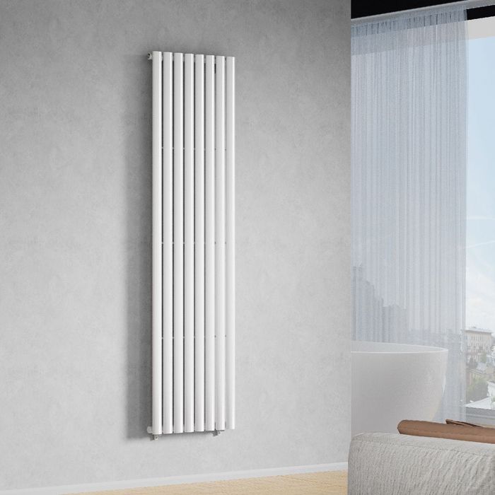 Вертикальний радіатор Navin Ellipse 480х1800-8, білий