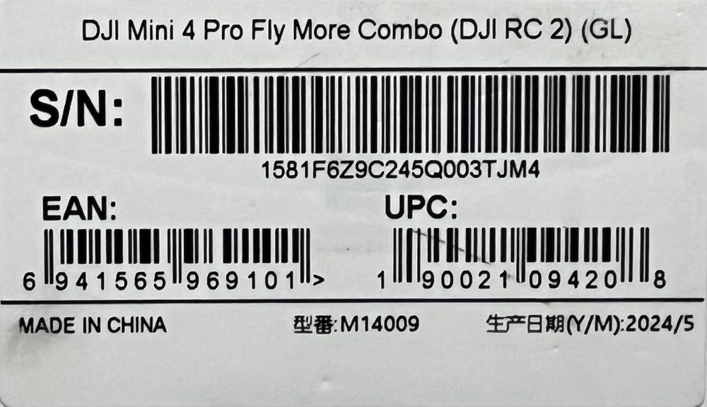 OUTLET DJI Mini 4 Pro RC 2 FV23 Baterie 0 cykli