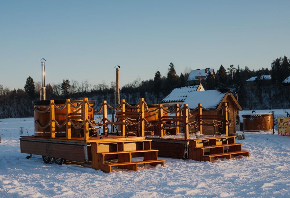 Mobilna balia bania jacuzzi mobilna sauna wynajmę dowiozę Nowość