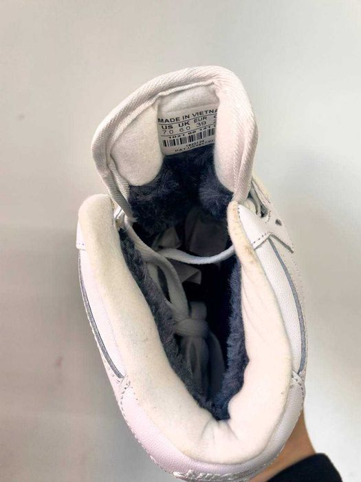 Nike Air Force 1 Mid White (36-41) Зимние кросовки, с мехом, найк форс