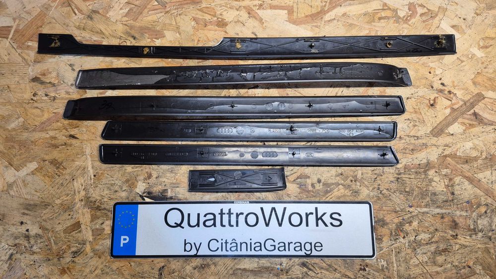 Conjunto Frisos Estilo Carbono Pretos Audi A4 B5 8D Originais Completo