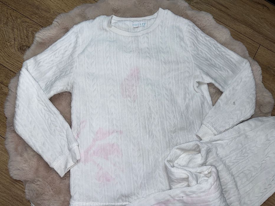 Primark pizamka biała cieplutka S