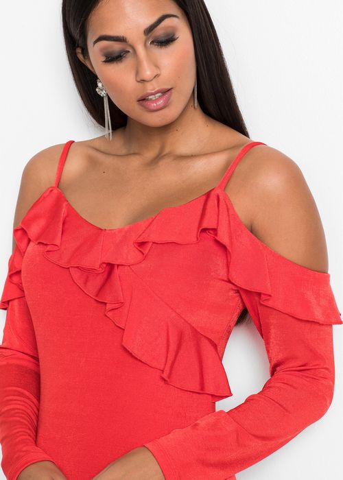 B.P.C Czerwona sukienka z dżerseju 40/42.