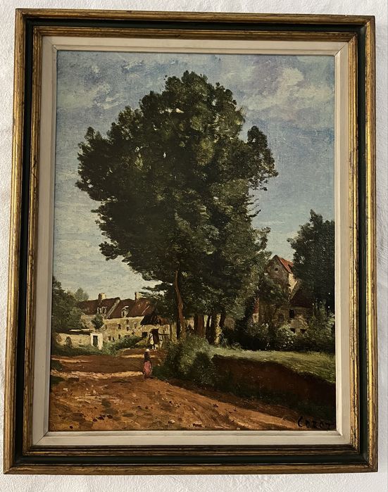 Quadro Pintura a Óleo - Paisagem (Cópia J.B.C. Corot) - Emoldurado