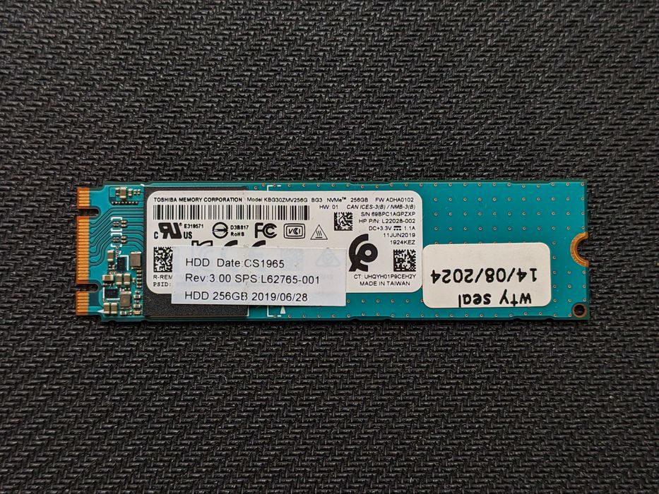 Toshiba SSD M2 NVME 256 GB Ссд