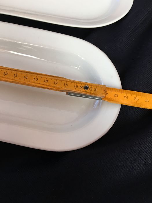 Włocławek, 2 szt paterka, śledziówka, przystawki, białe, 23,5 cm