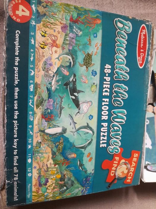 Melissa&Doug  великі обємні пазли 48 шт підводний світ