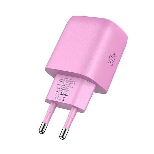 Ładowarka sieciowa Tech-Protect NCA30 PD 30W QC3.0 USB-A / USB-C - róż