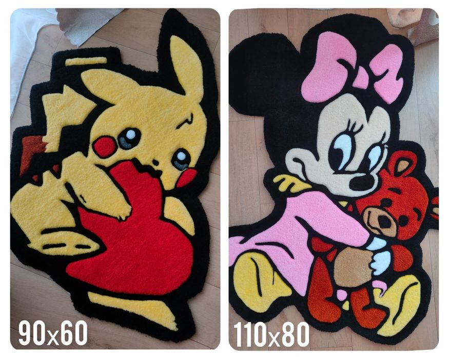 Тафтинговий килим Пікачу Міні Маус у дитячу ручна робота