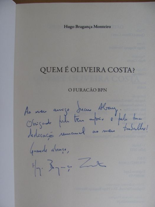 Quem é Oliveira e Costa de Hugo Bragança Monteiro