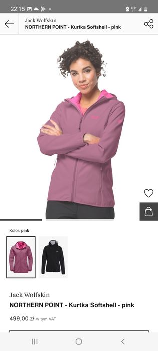 Jack wolfskin stormlock softshell northern point jesienna L