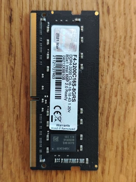 Memoria RAM DDR 4 3200mhz sodimm Gskill Ripjaws 8gb