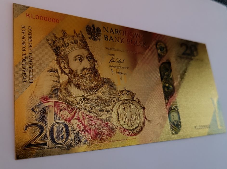 Banknot 20 zł Bolesław Chrobry.