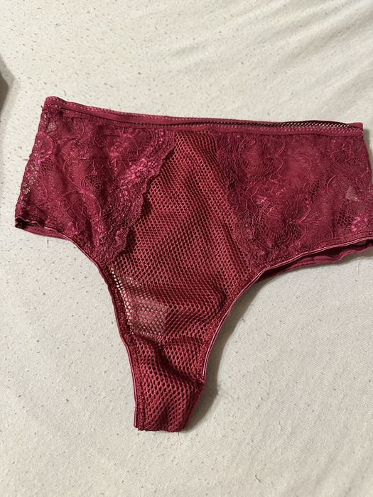 Bordowa koszulka nocna + majtki